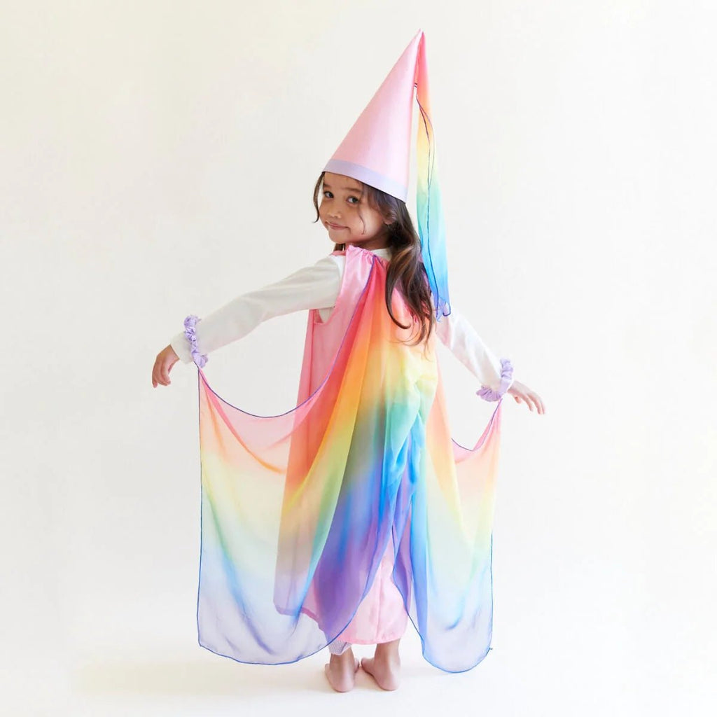 Sarah's Silks Rainbow Fairy Dress Pink Rainbow - vendor-unknown - Honeybee Toys
