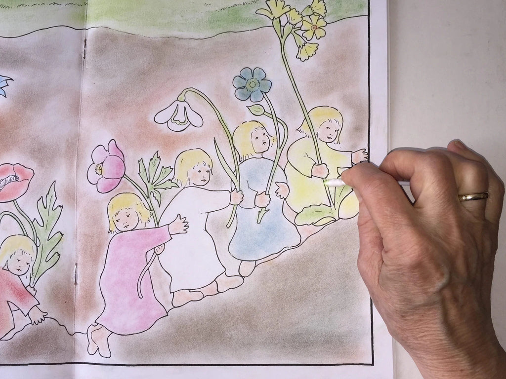 Seccorell Art Elsa Beskow Colouring Book - vendor-unknown - Honeybee Toys