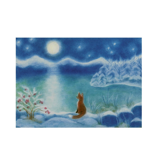 Seccorell Postcard Fox in Winter - vendor-unknown - Honeybee Toys