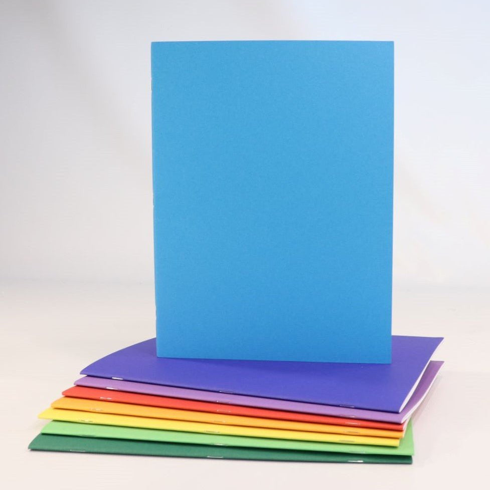Sedulus A4 Main Lesson Book, Portrait Blank, Blue Heavy Cover 110gsm pages, 32pp - vendor-unknown - Honeybee Toys
