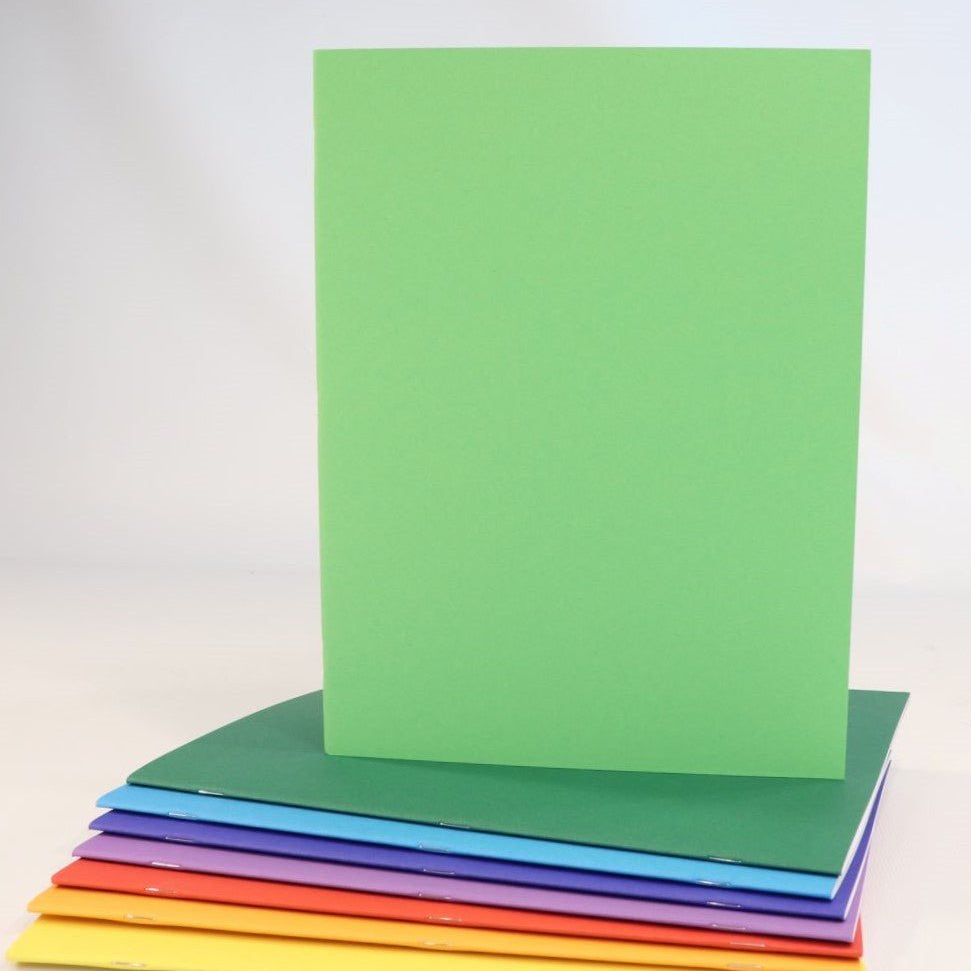 Sedulus A4 Main Lesson Book, Portrait Blank, Light Green Heavy Cover 110gsm pages, 32pp - vendor-unknown - Honeybee Toys