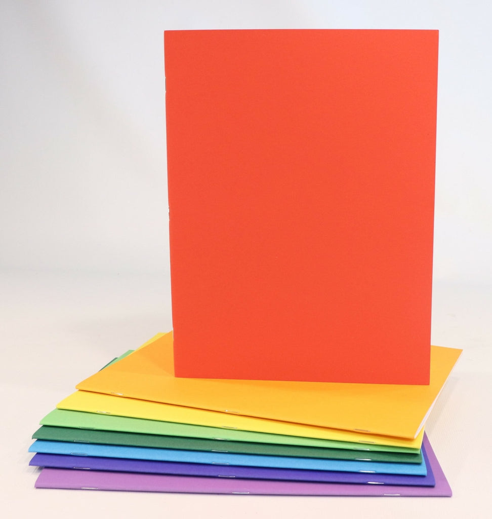Sedulus A4 Main Lesson Book, Portrait Blank, Red Heavy Cover 110gsm pages, 32pp - vendor-unknown - Honeybee Toys