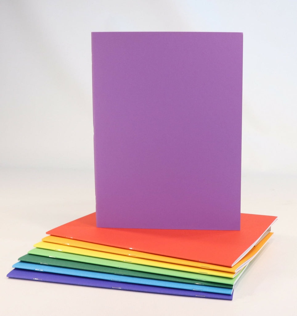 Sedulus A4 Main Lesson Book, Portrait Blank, Violet Heavy Cover 110gsm pages, 32pp - vendor-unknown - Honeybee Toys