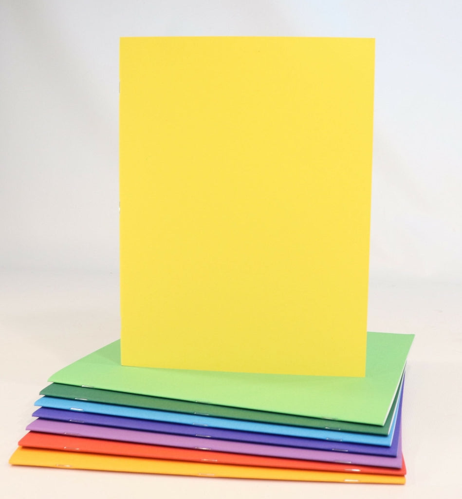 Sedulus A4 Main Lesson Book, Portrait Blank, Yellow Heavy Cover 110gsm pages, 32pp - vendor-unknown - Honeybee Toys
