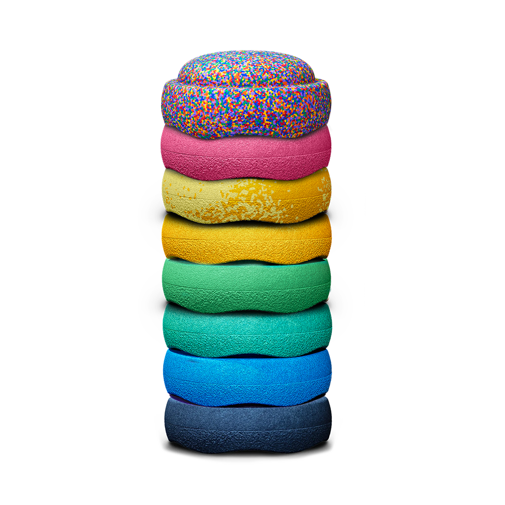 Stapelstein Multicoloured 8 Set with Confetti & Wattle Limited editon over 25% off - vendor-unknown - Honeybee Toys