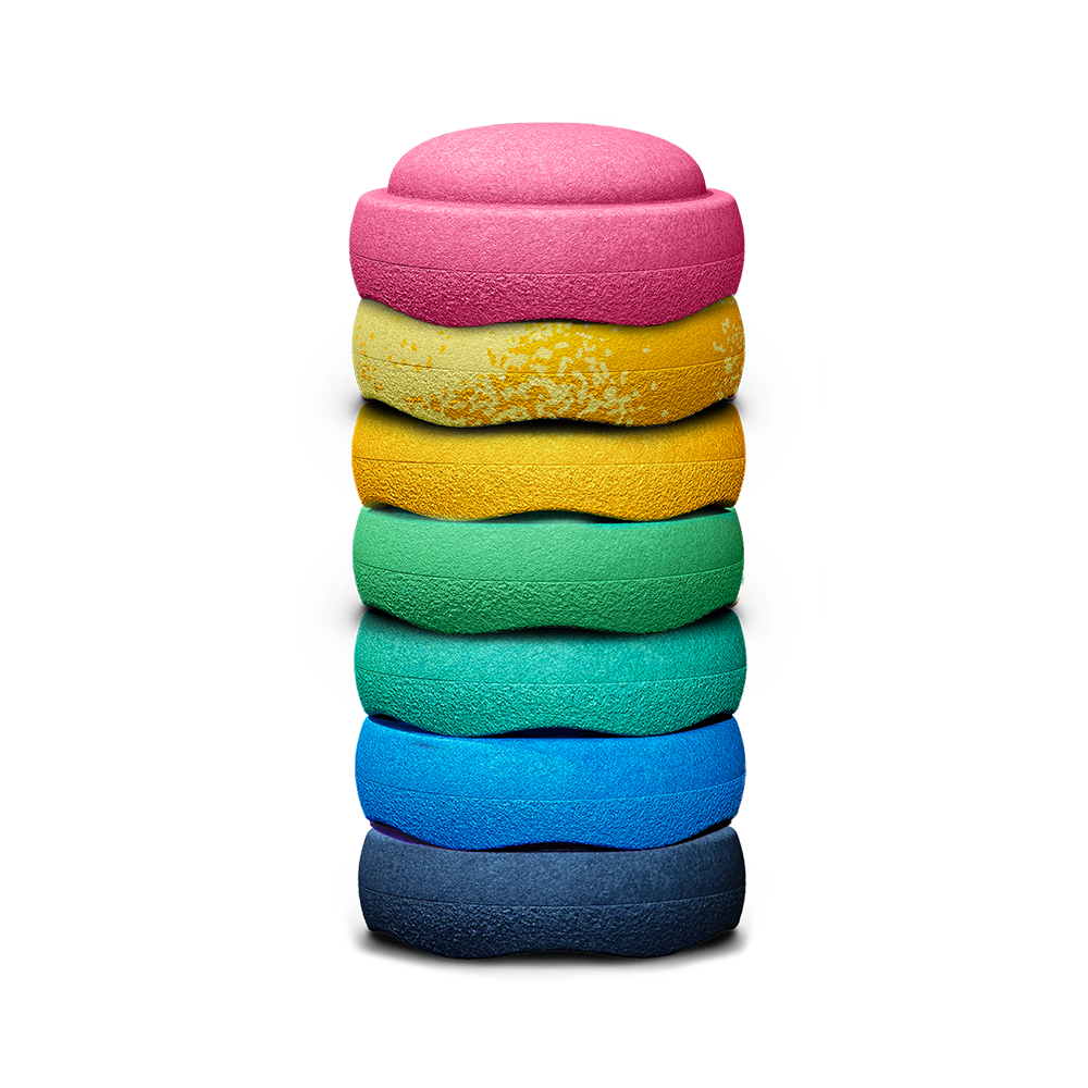 Stapelstein Multicoloured set 7 with Wattle Limited Edition, over 25% - vendor-unknown - Honeybee Toys