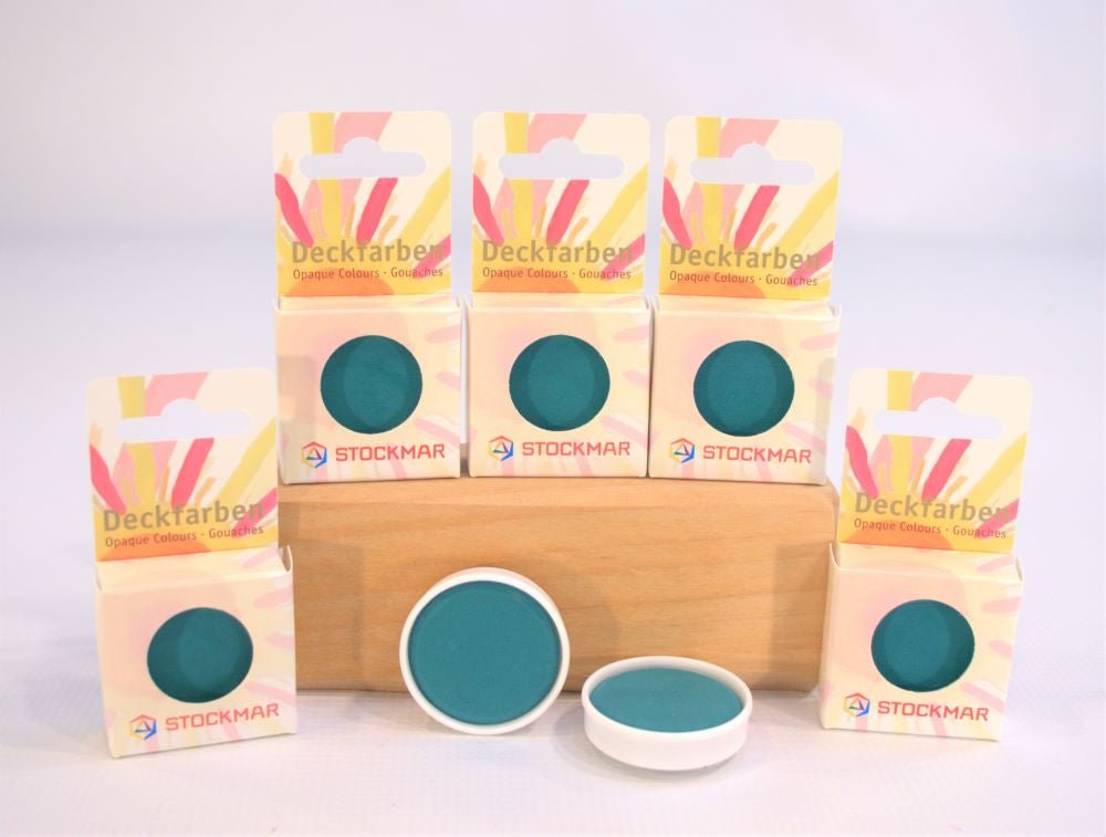 Stockmar Paint Well Opaque Blue/Green - vendor-unknown - Honeybee Toys