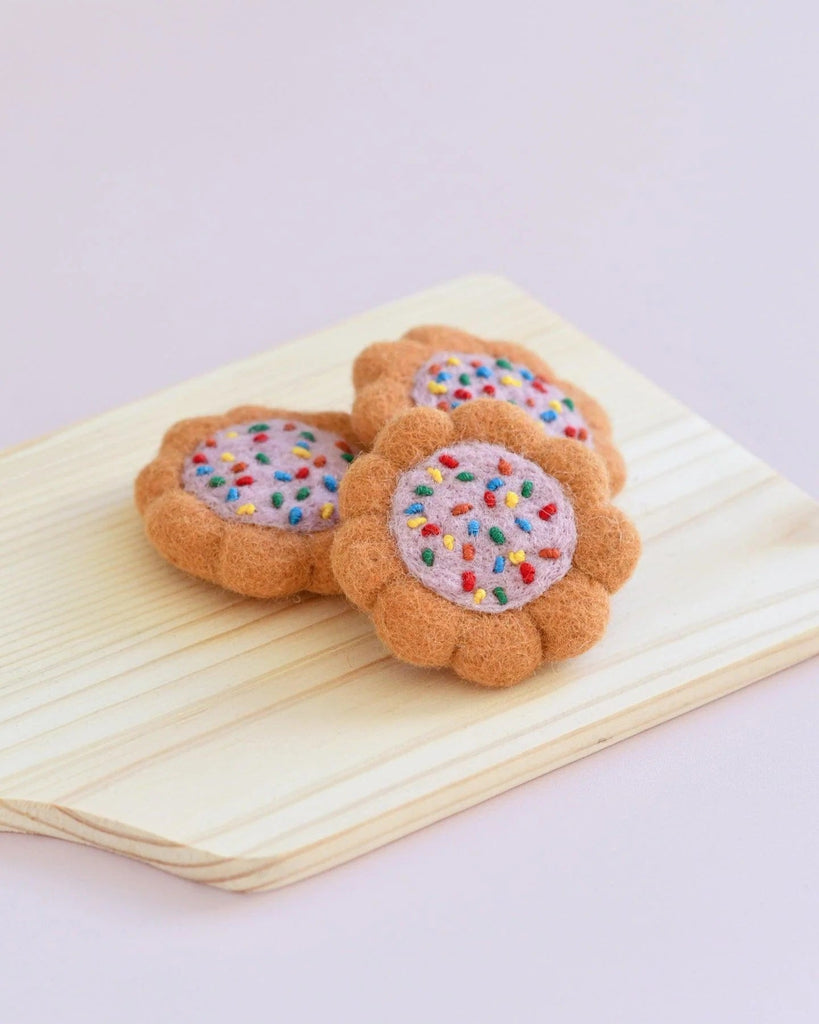 Tara Treasures Felt 100s & 1000s Biscuits (set of 3) - vendor-unknown - Honeybee Toys