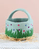 Tara Treasures Felt Blue Easter Basket with Dots - vendor-unknown - Honeybee Toys
