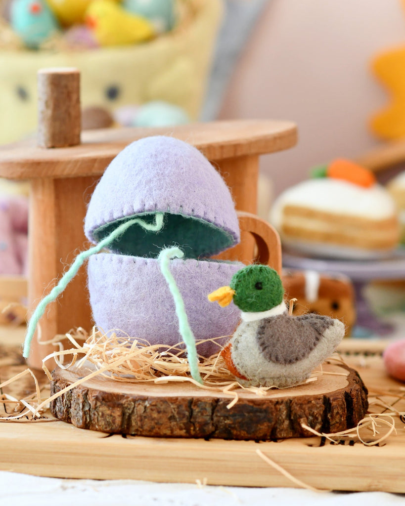 Tara Treasures Felt Surprise Egg with Duck Inside - vendor-unknown - Honeybee Toys