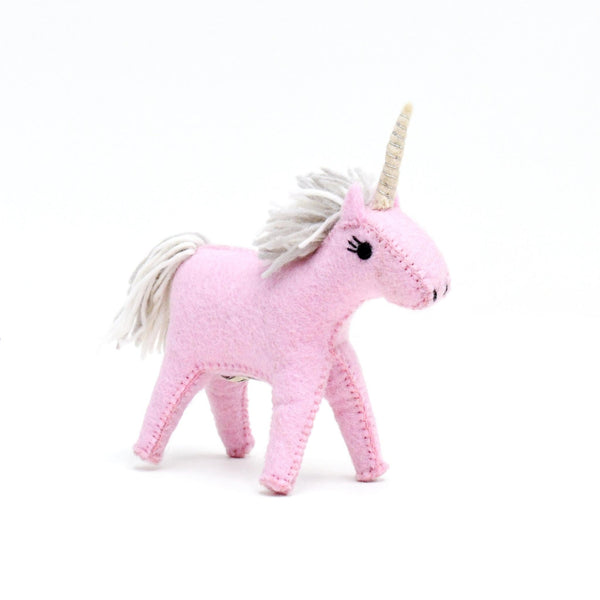Tara Treasures Felt Unicorn Toy (Pink )