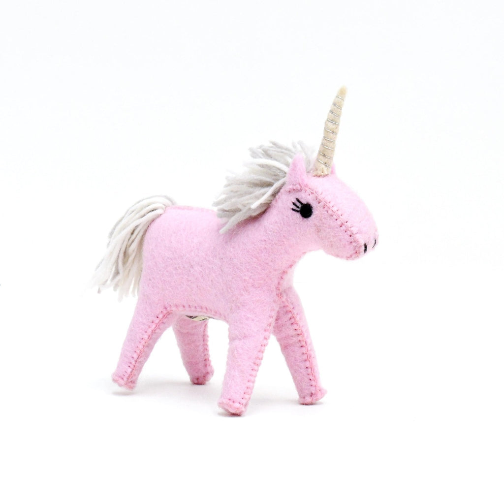 Tara Treasures Felt Unicorn Toy (Pink ) - vendor-unknown - Honeybee Toys