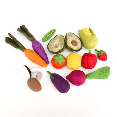 Tara Treasures Felt Vegetables and Fruit Set A - vendor-unknown - Honeybee Toys