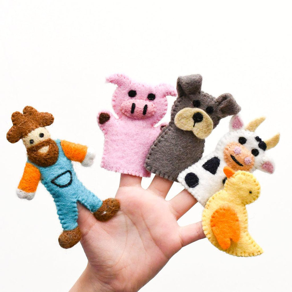 Tara Treasures Finger Puppets Old Macdonald - vendor-unknown - Honeybee Toys