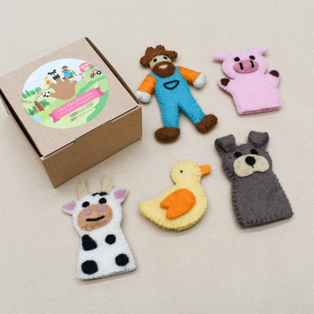 Tara Treasures Finger Puppets Old Macdonald - vendor-unknown - Honeybee Toys