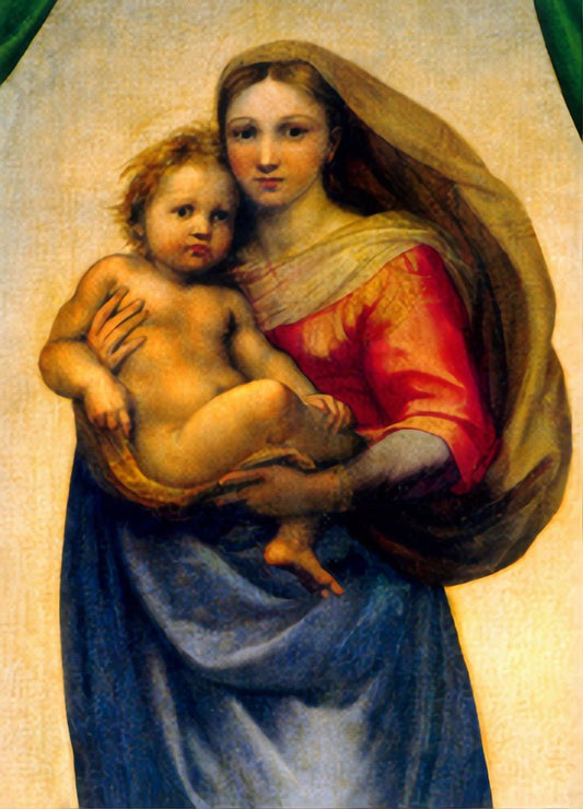 The Sistine Madonna by Raphael (Print- Detail) - vendor-unknown - Honeybee Toys