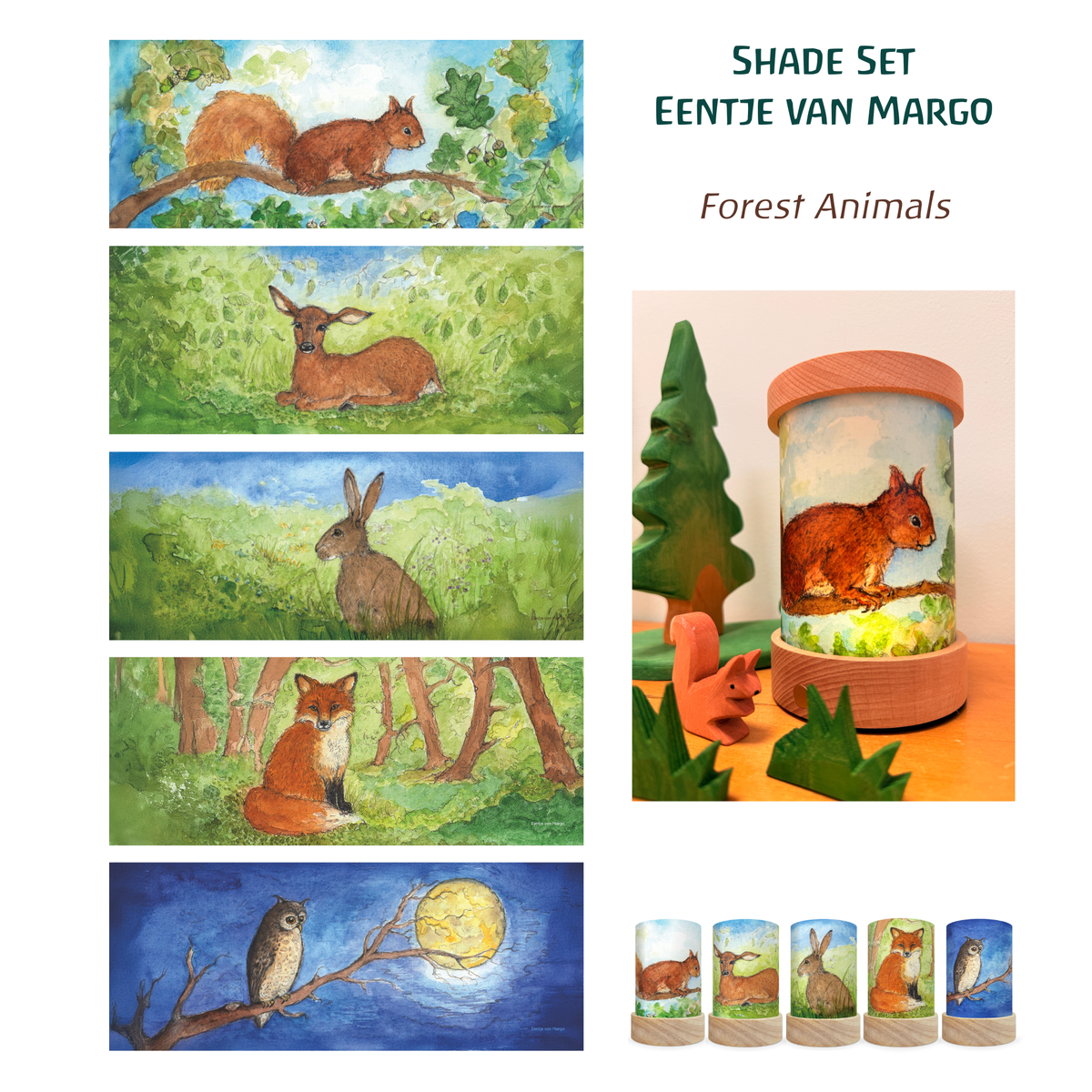 Toverlux Shades Eentje Van Margo Forest Animals - vendor-unknown - Honeybee Toys