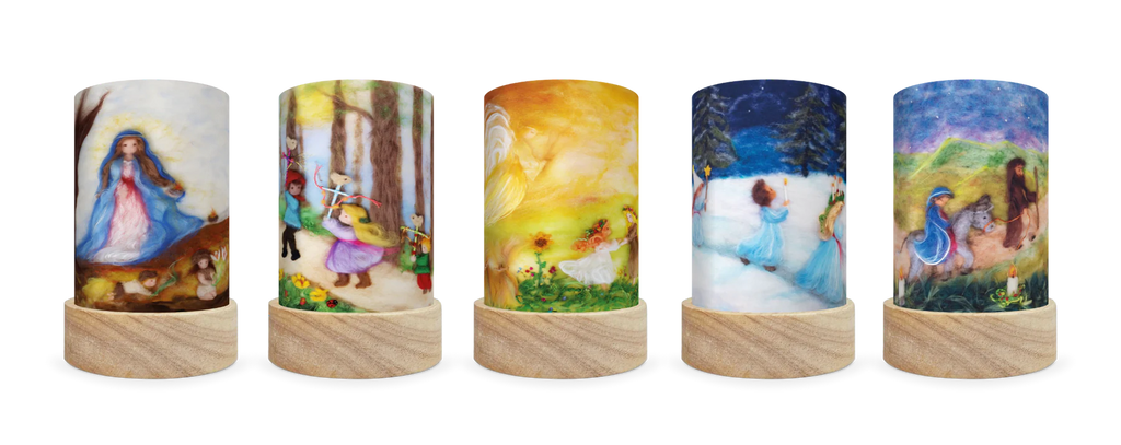 Toverlux Shades Het Wol Feetje Waldorf Set of 5 - vendor-unknown - Honeybee Toys