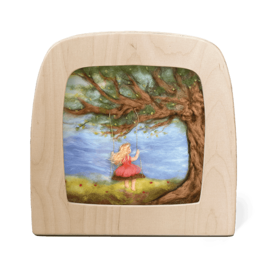 Toverlux Silhouette Het wol Feetje Girl on Swing - vendor-unknown - Honeybee Toys