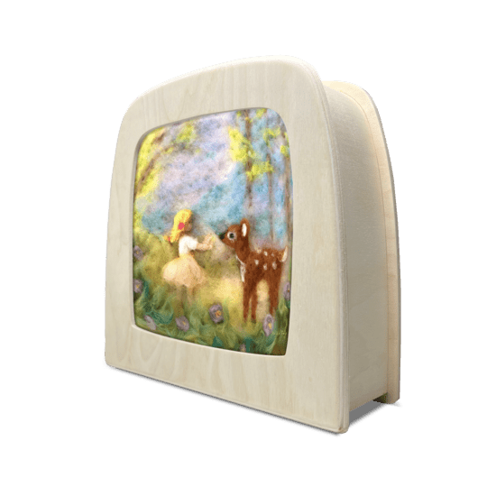 Toverlux Silhouette Het wol Feetje Girl with Deer - vendor-unknown - Honeybee Toys