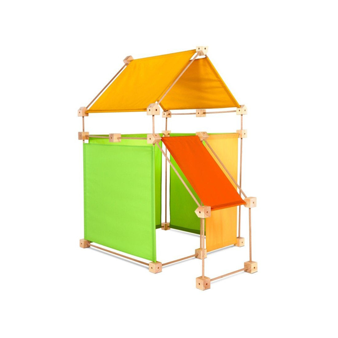 Trigonos Construction Tent Family, Green/Orange (already reduced, no code needed) - vendor-unknown - Honeybee Toys