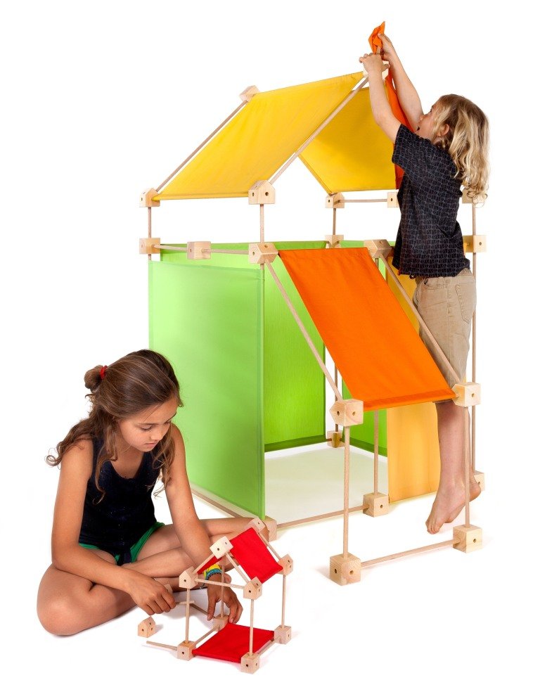 Trigonos Construction Tent Family, Green/Orange (already reduced, no code needed)