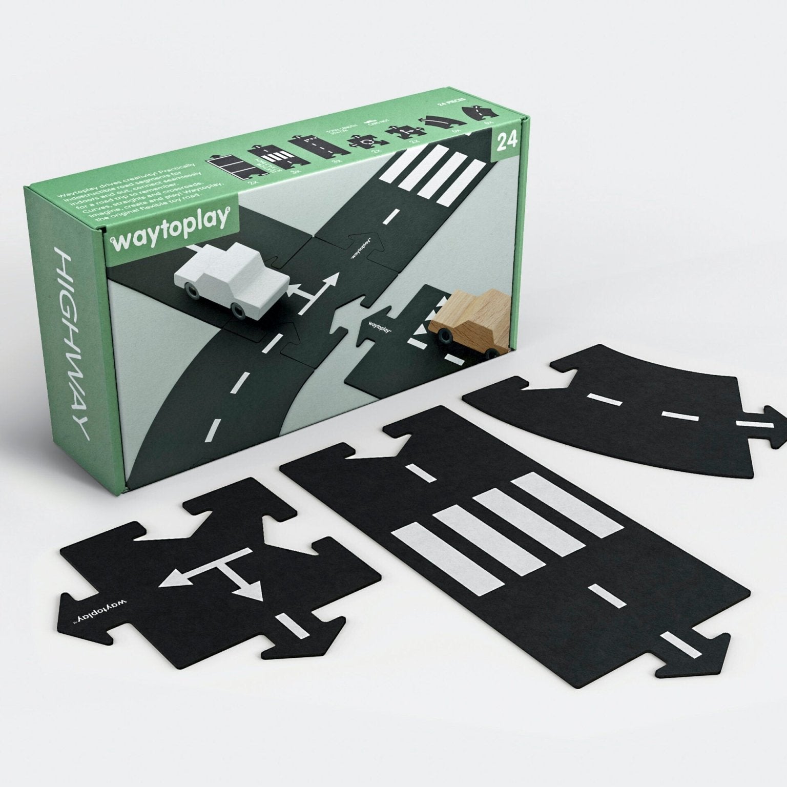 WaytoPlay Highway, 24 pieces - Honeybee Toys - Honeybee Toys