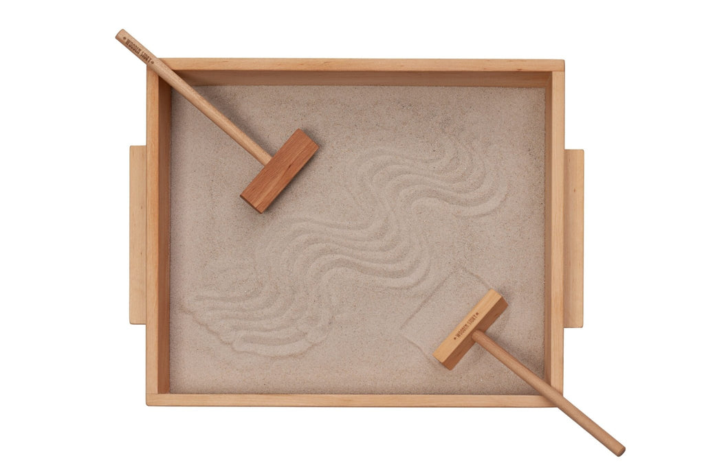 Wooden Story Large Sand Writing Tray and Accessories - vendor-unknown - Honeybee Toys