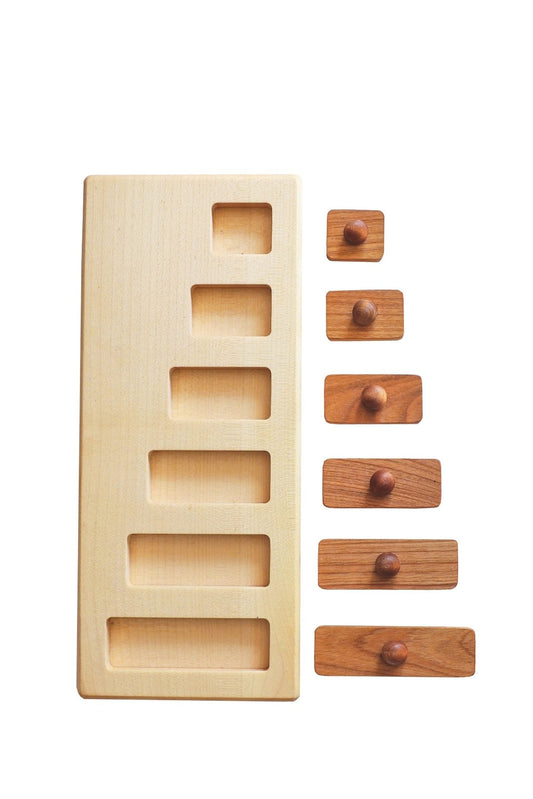 Wooden Story Montessori Long Short Puzzle - vendor-unknown - Honeybee Toys