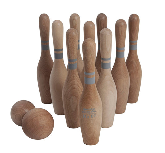 Wooden Story Natural Bowling Set - vendor-unknown - Honeybee Toys