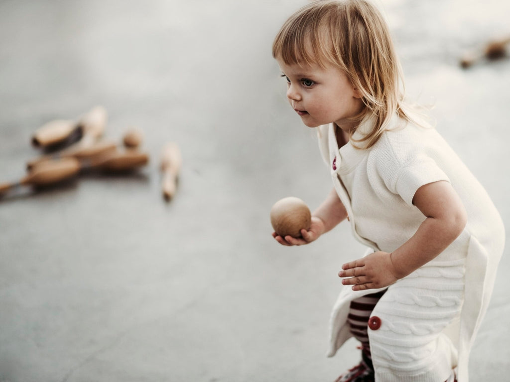 Wooden Story Natural Bowling Set - vendor-unknown - Honeybee Toys