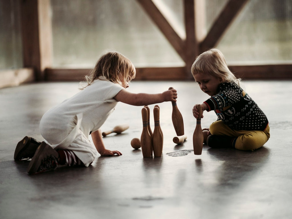 Wooden Story Natural Bowling Set - vendor-unknown - Honeybee Toys
