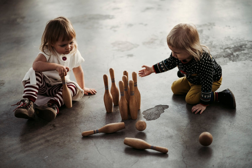 Wooden Story Natural Bowling Set - vendor-unknown - Honeybee Toys