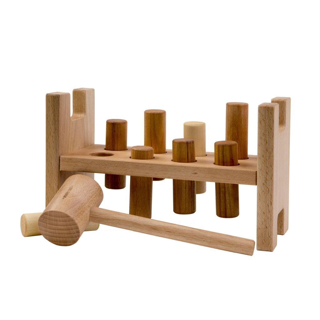 Wooden Story Natural Pound a Peg - vendor-unknown - Honeybee Toys