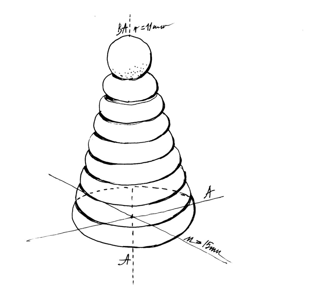 Wooden Story Natural Round Stacker - vendor-unknown - Honeybee Toys