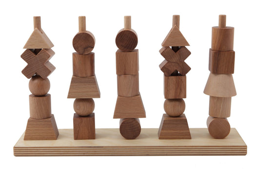 Wooden Story Natural Stacking Toy - vendor-unknown - Honeybee Toys
