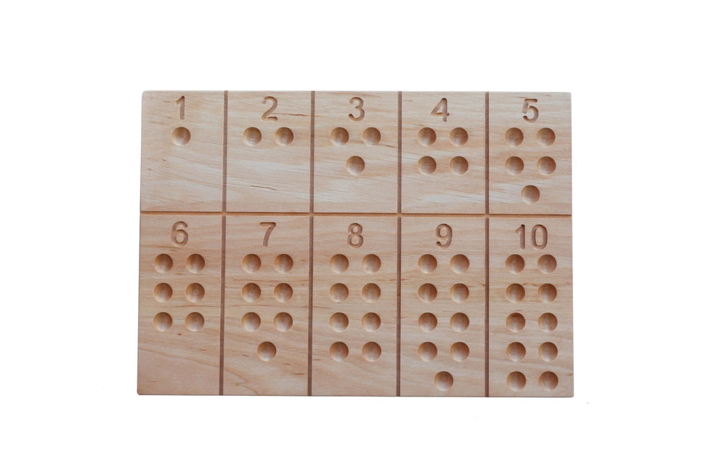 Wooden Story Number Tracking Board with wooden Balls - vendor-unknown - Honeybee Toys