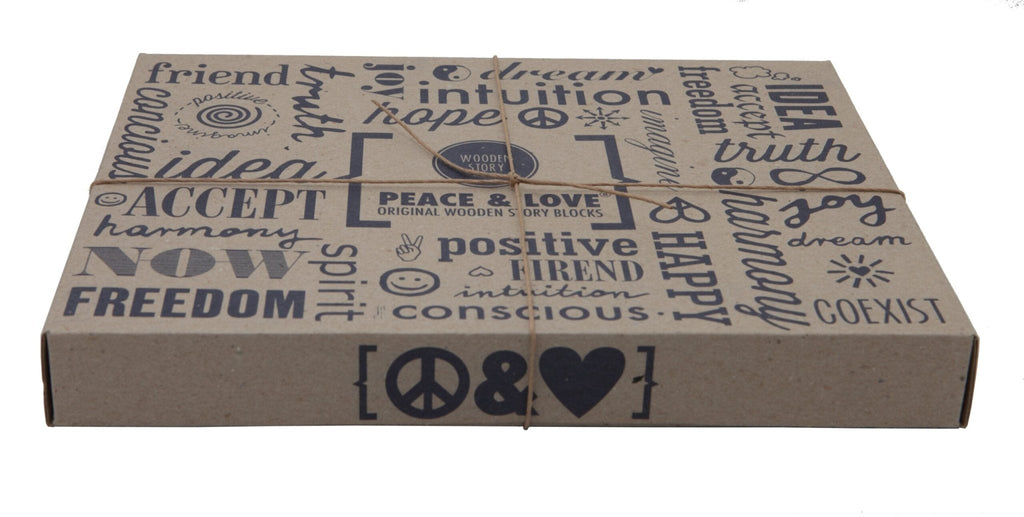 Wooden Story Peace and Love Blocks 29 pieces - vendor-unknown - Honeybee Toys
