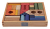 Wooden Story Rainbow Blocks in Tray 30 pieces - vendor-unknown - Honeybee Toys
