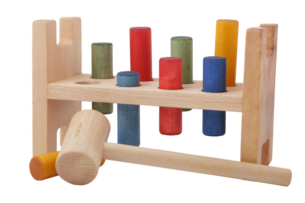 Wooden Story Rainbow Pound a Peg - vendor-unknown - Honeybee Toys