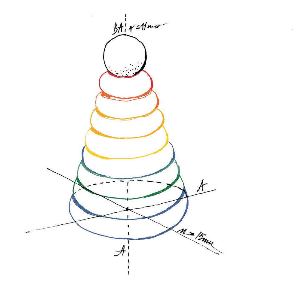 Wooden Story Rainbow Round Stacker - vendor-unknown - Honeybee Toys
