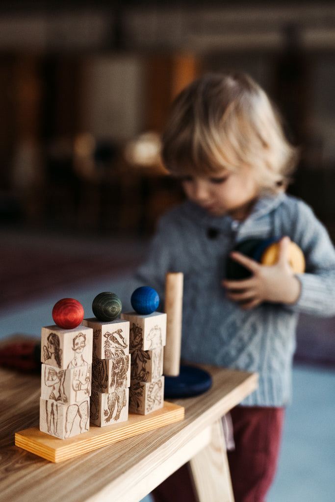 Wooden Story Rainbow Stacking Dreamland - vendor-unknown - Honeybee Toys