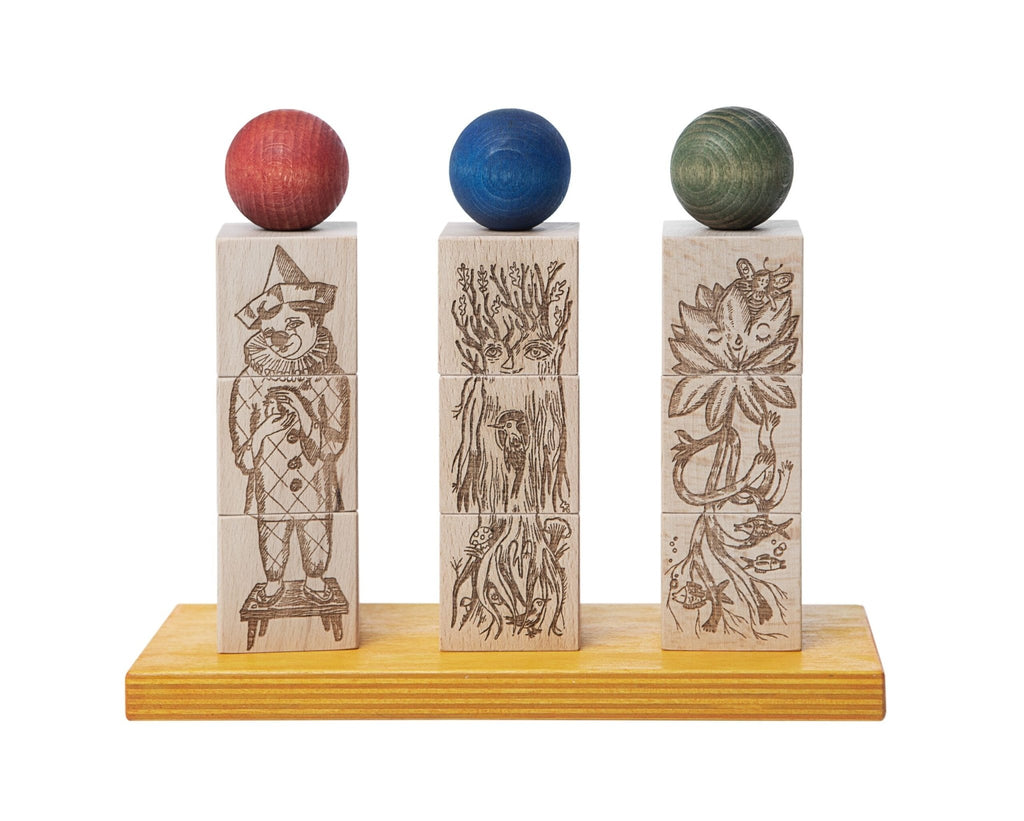 Wooden Story Rainbow Stacking Dreamland - vendor-unknown - Honeybee Toys