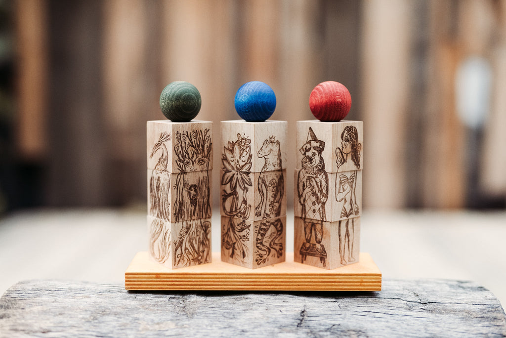 Wooden Story Rainbow Stacking Dreamland - vendor-unknown - Honeybee Toys