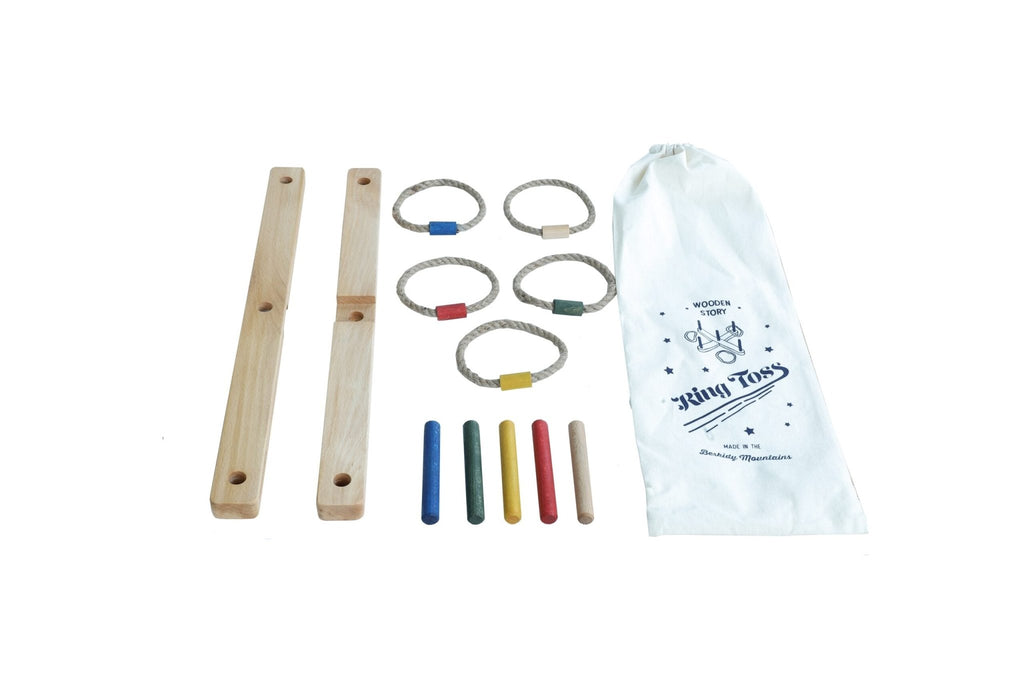 Wooden Story Ring Toss (Rainbow) - vendor-unknown - Honeybee Toys
