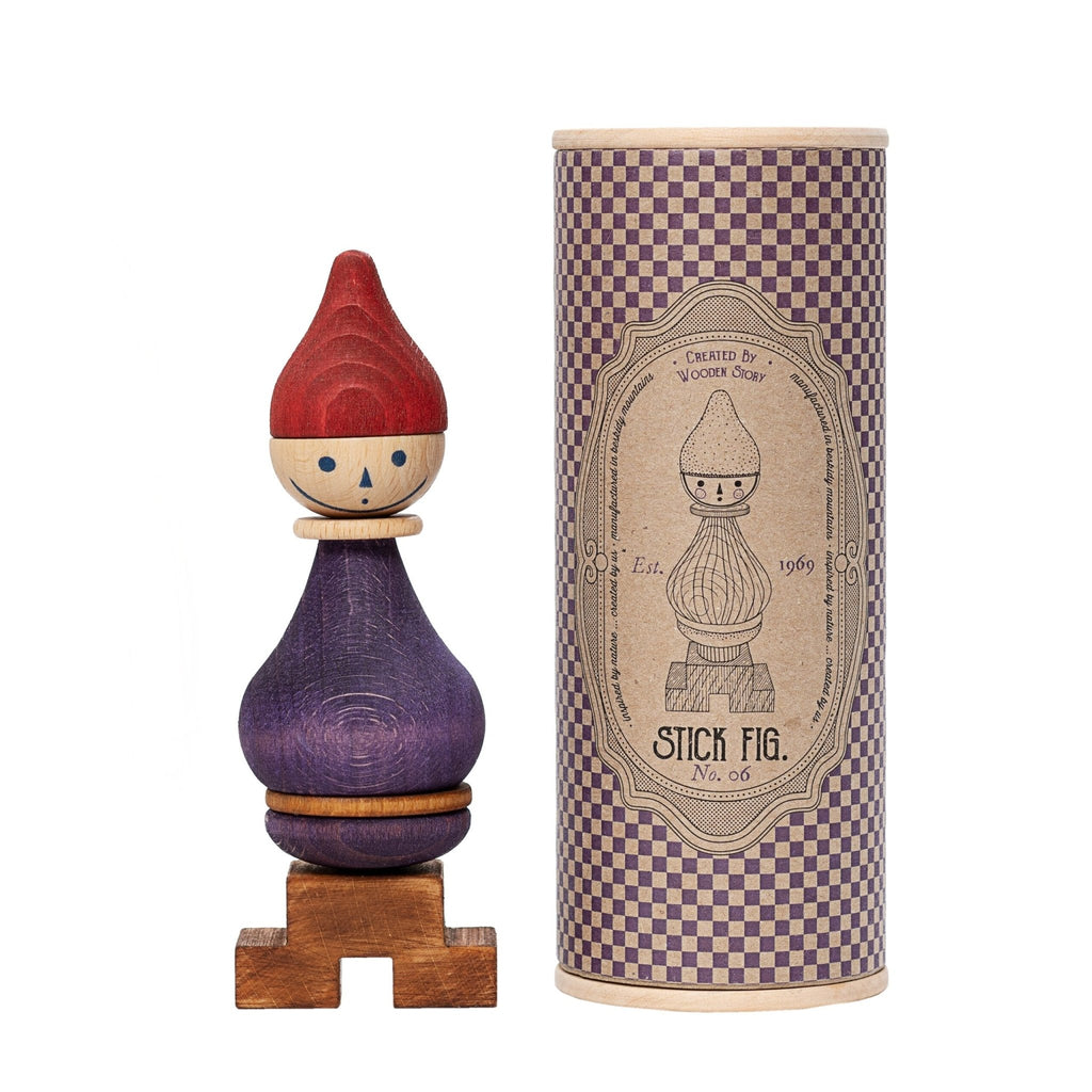 Wooden Story Stacking Toy Stick Figure 6 - vendor-unknown - Honeybee Toys