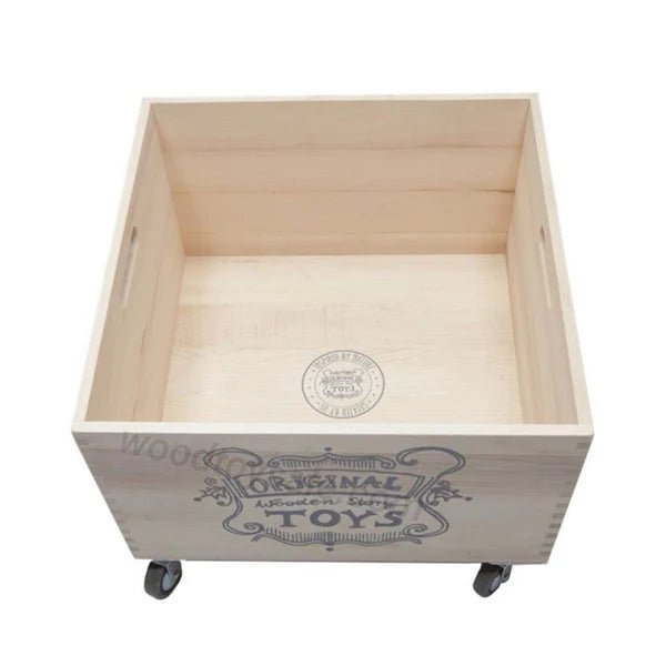 Wooden Story Storage Crate on Wheels - vendor-unknown - Honeybee Toys