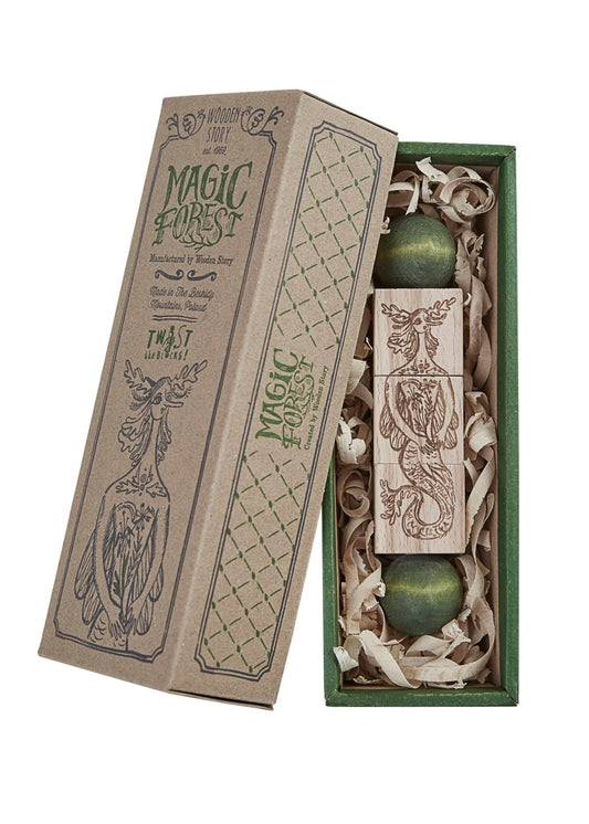 Wooden Story Twist the Blocks Magic Forest Green - vendor-unknown - Honeybee Toys