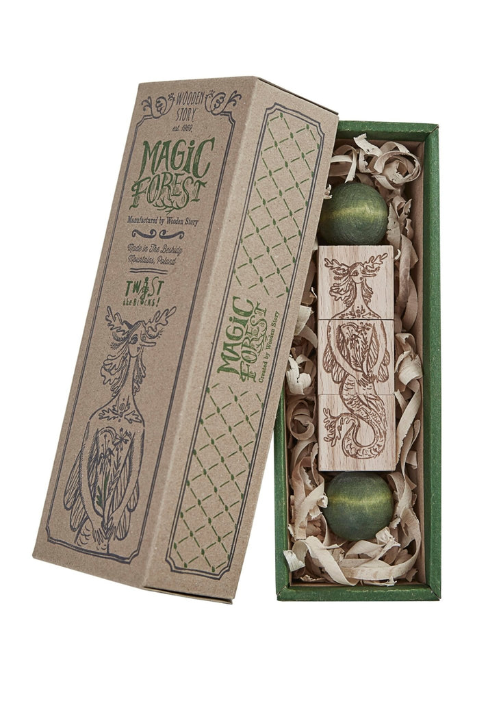 Wooden Story Twist the Blocks Magic Forest Green - vendor-unknown - Honeybee Toys