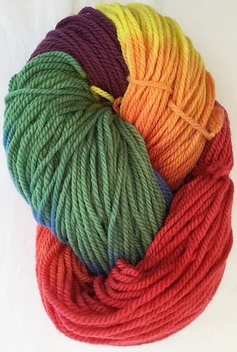 Wool Perendale 16ply Skein 200g, Rainbow - vendor-unknown - Honeybee Toys